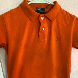 Ralph Lauren Boys Orange Logo Polo Shirt - Size 7